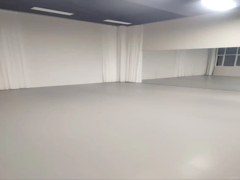 PVC dance flooring installed over sprung subfloor system